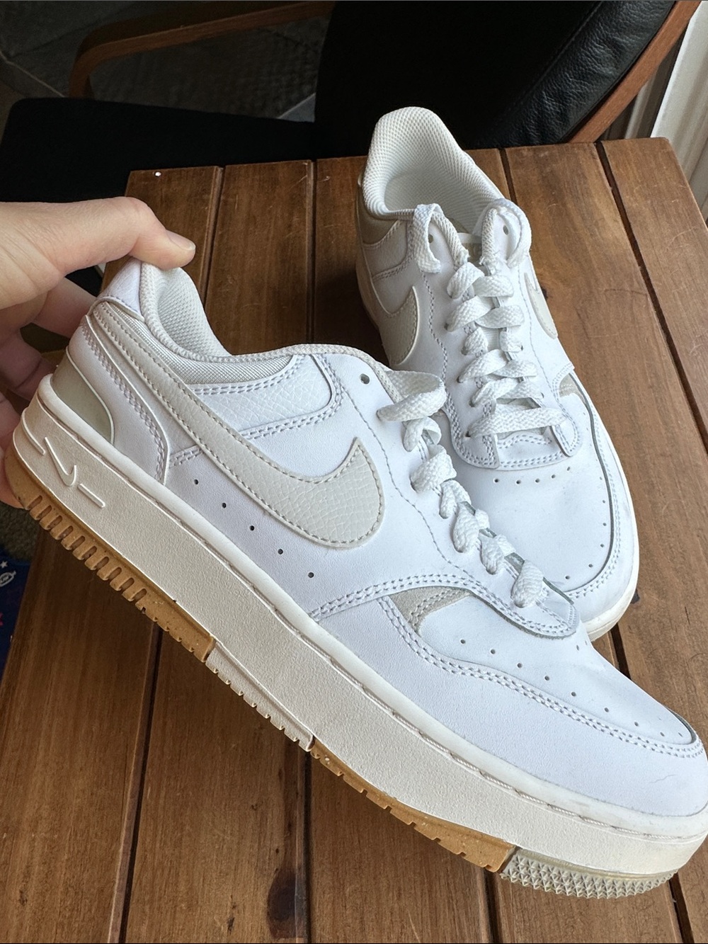 Nike Gamma Force White Low-Top Sneakers W 8.5/M 7 - worn twice